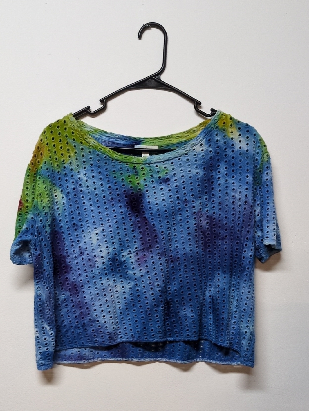 WILFRED Tie Dye Short Sleeve Crop Tee Shirt Oversized, Size XXS